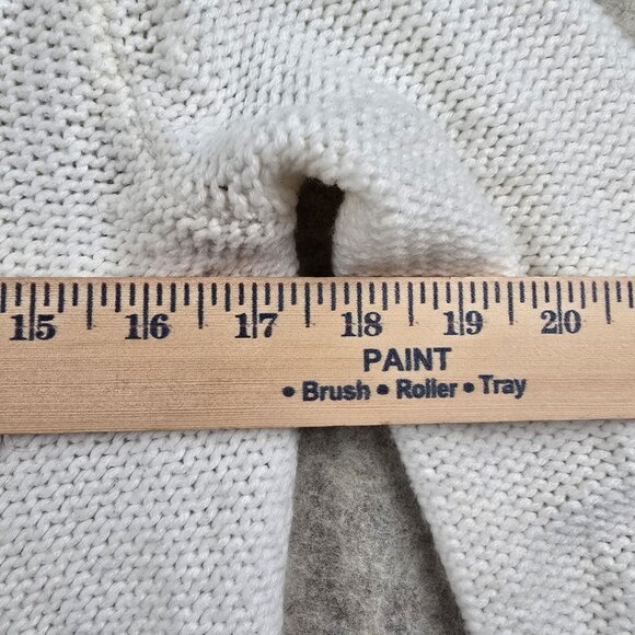 Arizona Jean Co Womens Ivory Acrylic Cropped Cardigan Sweater Button Accents - Picture 6 of 6